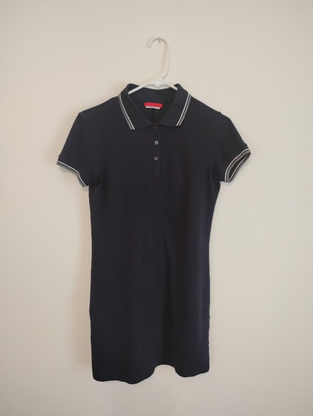 Prada Navy Polo Mini Dress with White Trim